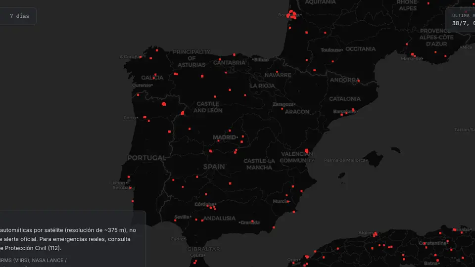 Incendios en tiempo real — España — captura 1 de 1